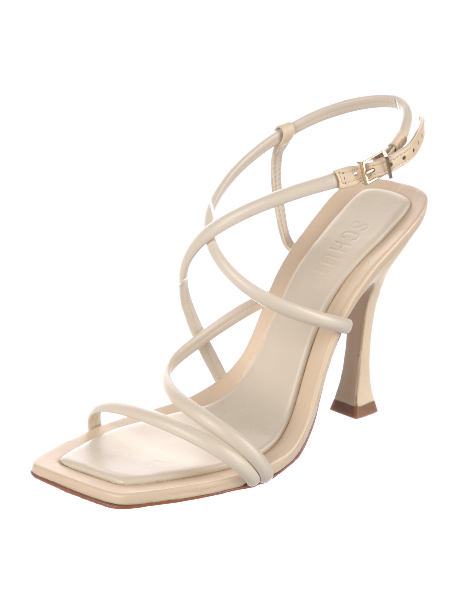 Schutz Leather Slingback Sandals