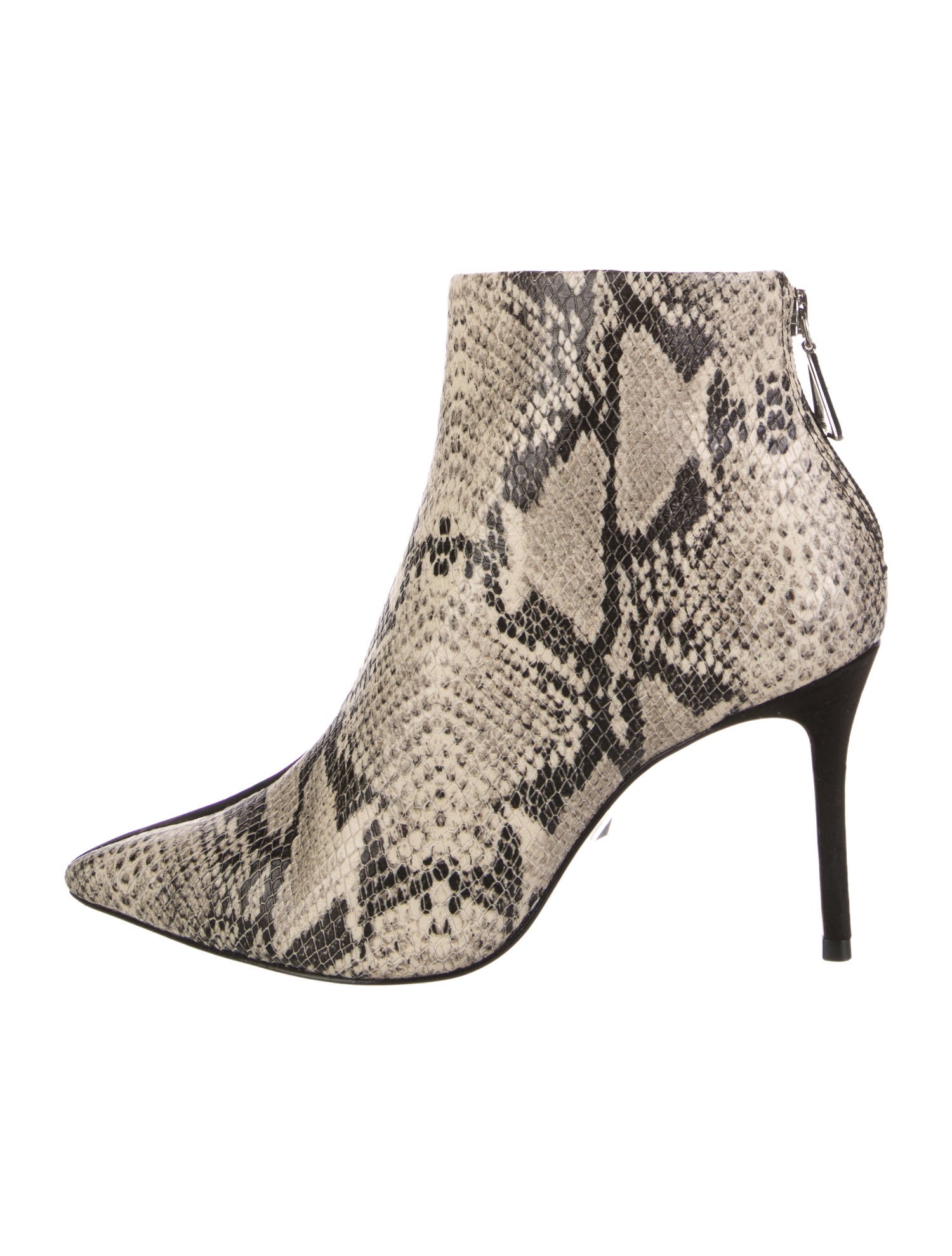 Schutz Leather Animal Print Boots