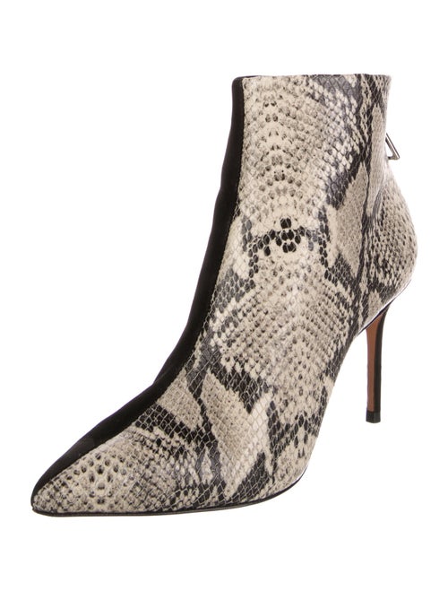 Schutz Leather Animal Print Boots