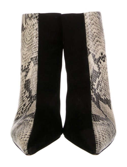 Schutz Leather Animal Print Boots