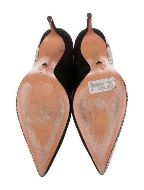 Schutz Leather Animal Print Boots