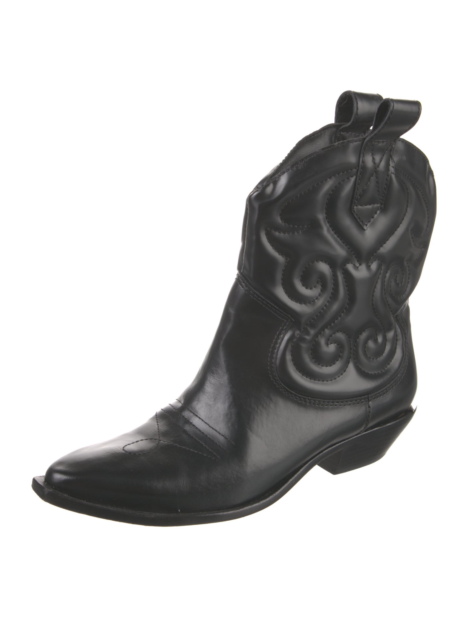 Schutz Leather Western Boots