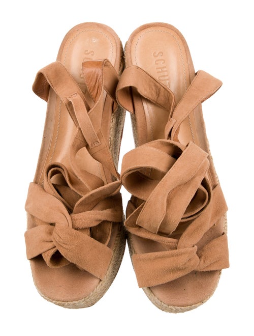 Schutz Suede Braided Accents Espadrilles