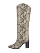 Schutz Leather Animal Print Boots