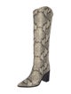 Schutz Leather Animal Print Boots