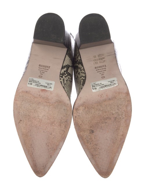 Schutz Leather Animal Print Boots