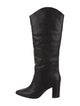 Schutz Embossed Leather Riding Boots