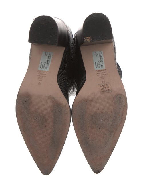 Schutz Embossed Leather Riding Boots