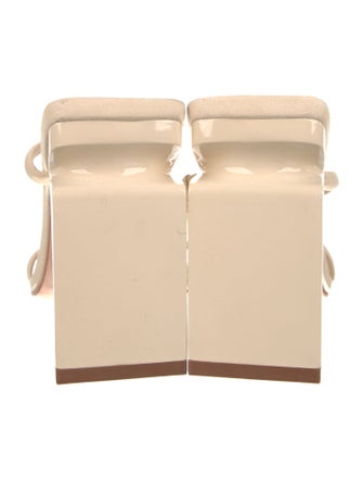 Schutz Leather Slides