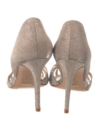 Schutz Glitter Animal Print Sandals