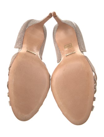 Schutz Glitter Animal Print Sandals