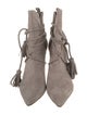 Schutz Suede Tassel Accents Lace-Up Boots