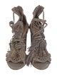 Schutz Leather Animal Print Gladiator Sandals