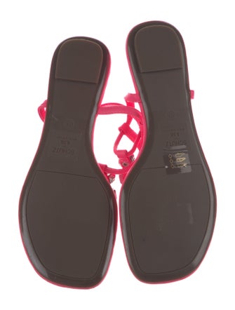 Schutz Leather T-Strap Sandals