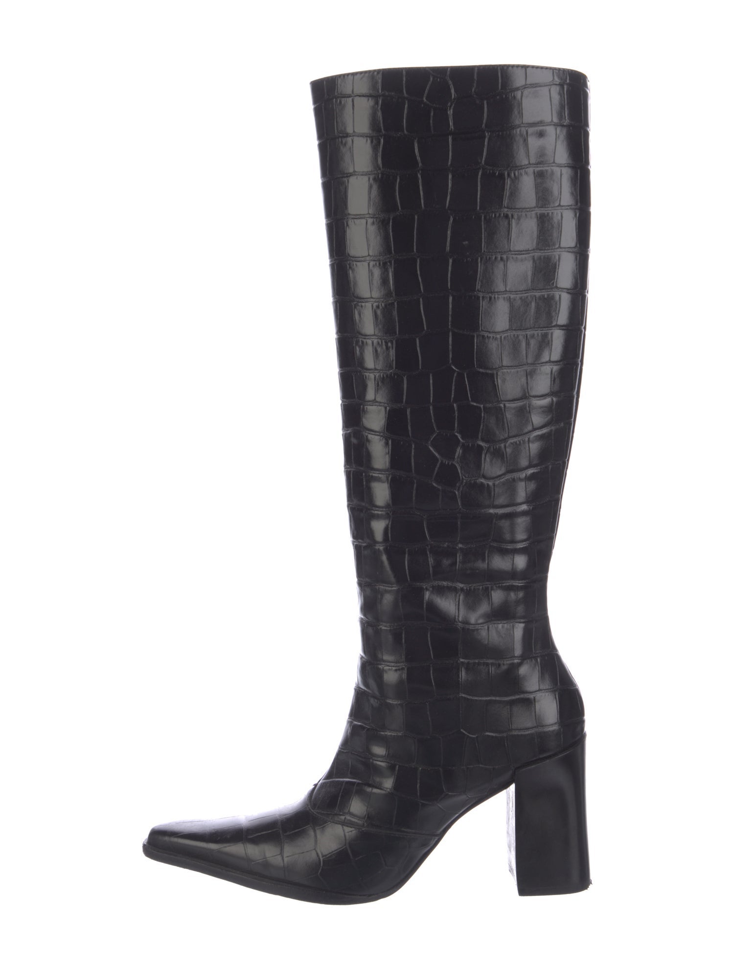 Schutz Embossed Leather Boots