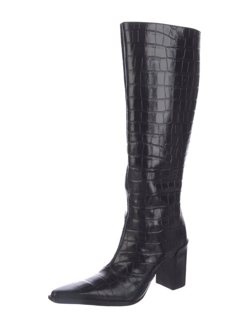 Schutz Embossed Leather Boots