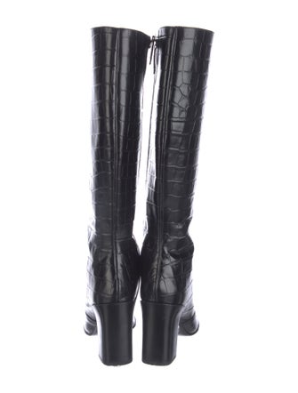 Schutz Embossed Leather Boots