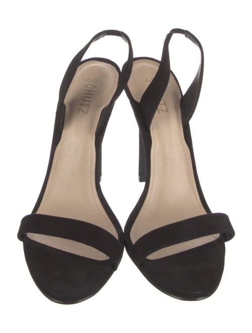 Schutz Suede Slingback Sandals