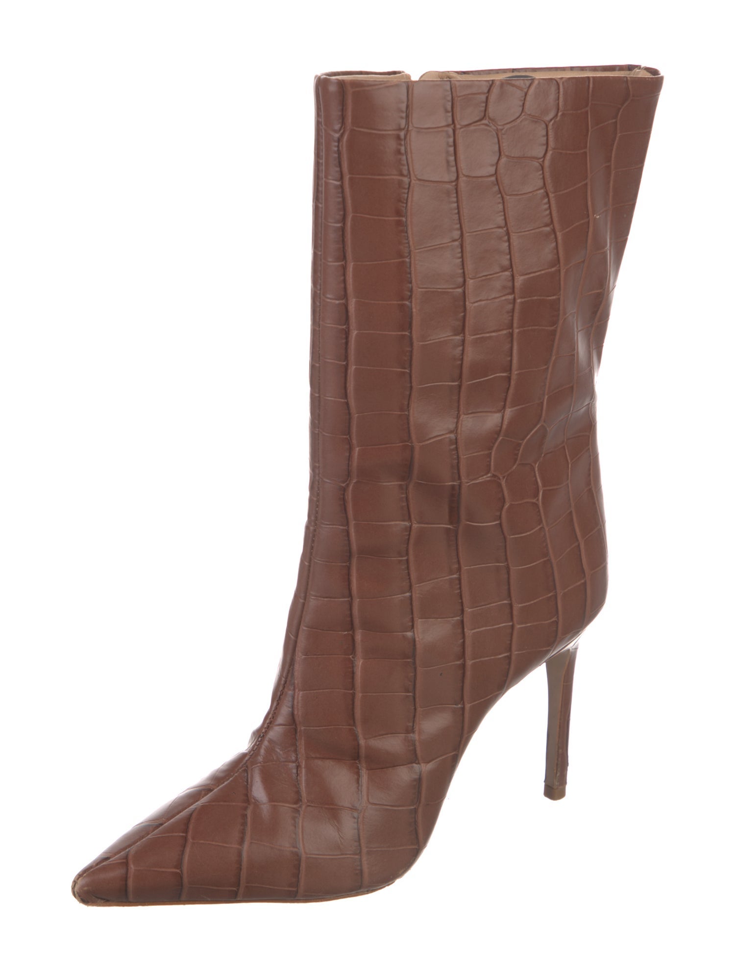 Schutz Embossed Leather Boots