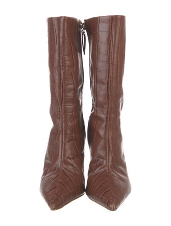 Schutz Embossed Leather Boots