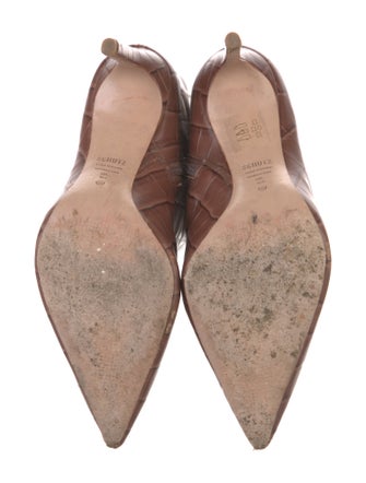 Schutz Embossed Leather Boots