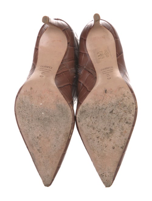Schutz Embossed Leather Boots