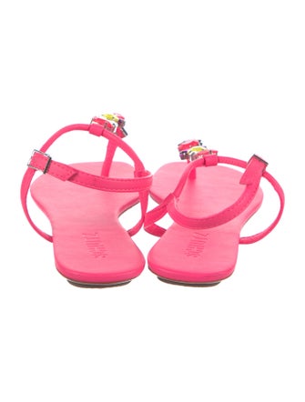 Schutz Leather T-Strap Sandals