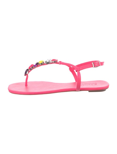 Schutz Leather T-Strap Sandals