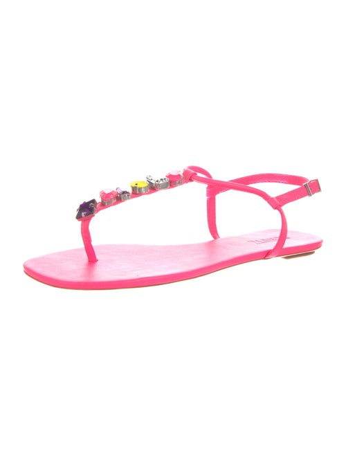 Schutz Leather T-Strap Sandals