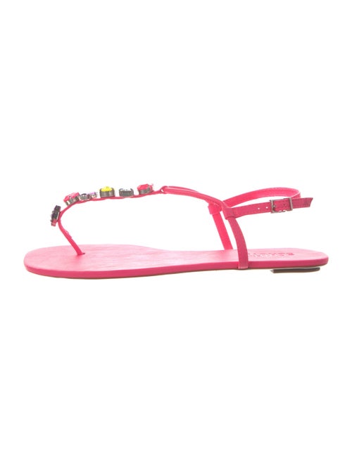 Schutz Leather T-Strap Sandals