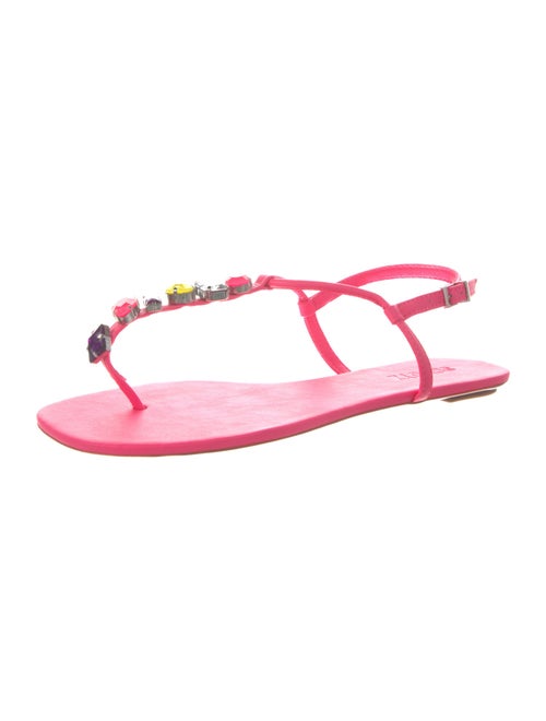 Schutz Leather T-Strap Sandals