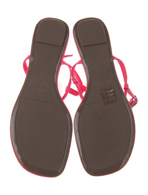 Schutz Leather T-Strap Sandals