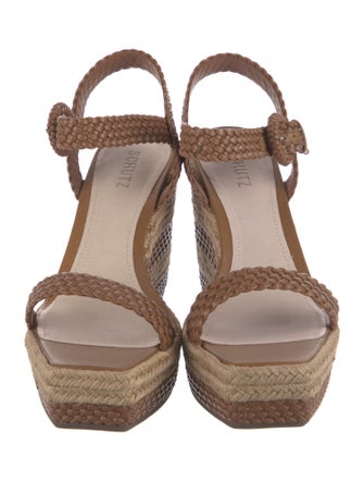 Schutz Leather Espadrilles