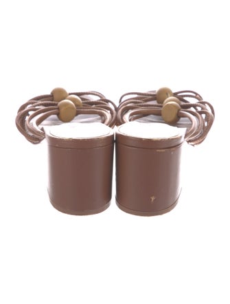 Schutz Leather Slides