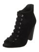 Schutz Velvet Lace-Up Boots
