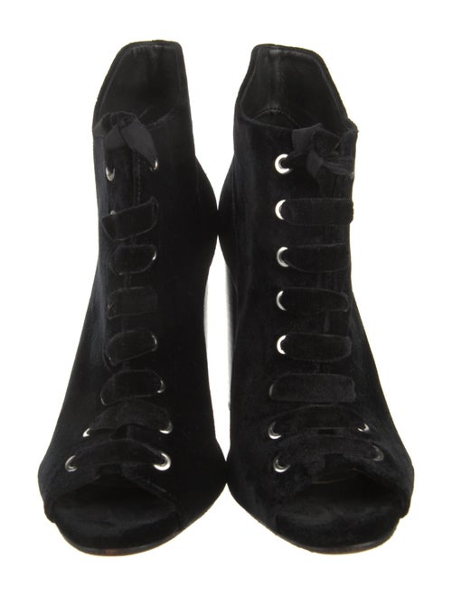 Schutz Velvet Lace-Up Boots