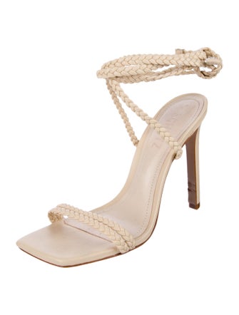 Schutz Leather Braided Accents Sandals