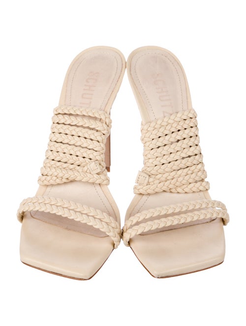 Schutz Leather Braided Accents Sandals