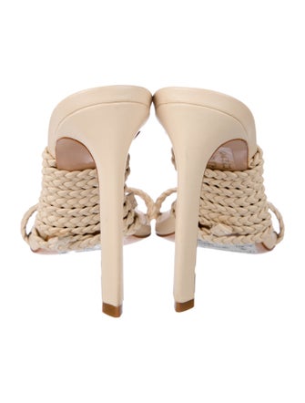 Schutz Leather Braided Accents Sandals