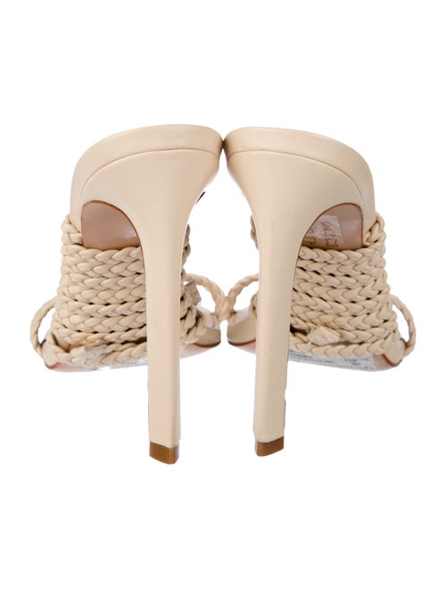 Schutz Leather Braided Accents Sandals