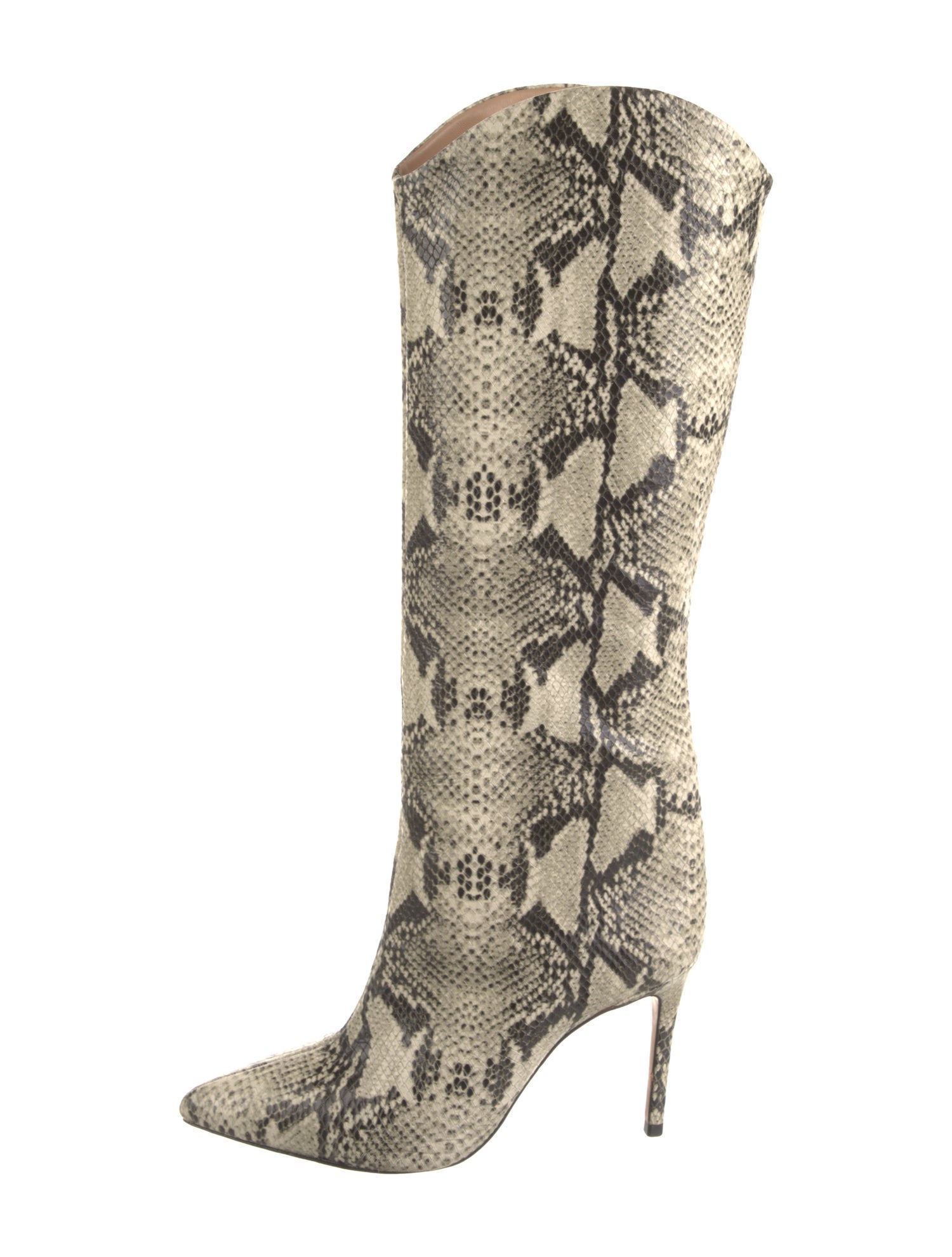 Schutz Leather Animal Print Boots
