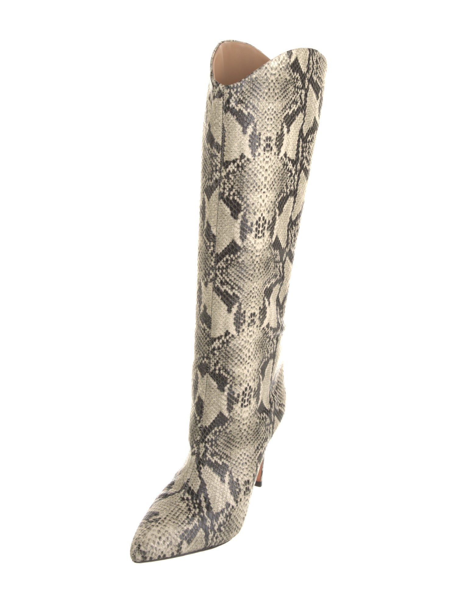 Schutz Leather Animal Print Boots