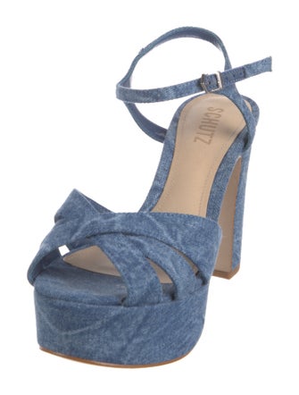 Schutz Denim Sandals