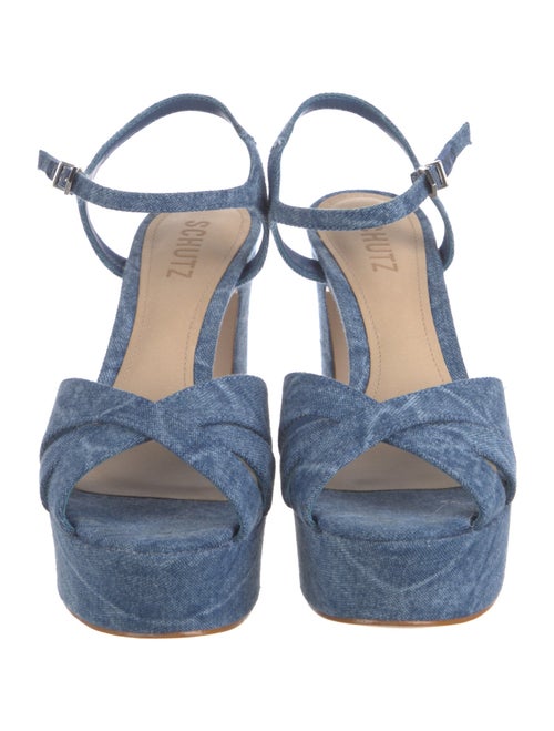 Schutz Denim Sandals