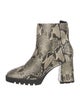 Schutz Snakeskin Animal Print Boots