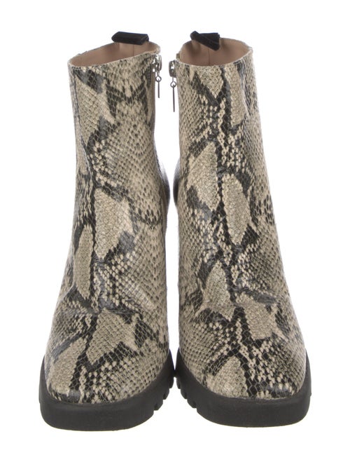Schutz Snakeskin Animal Print Boots
