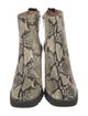 Schutz Snakeskin Animal Print Boots