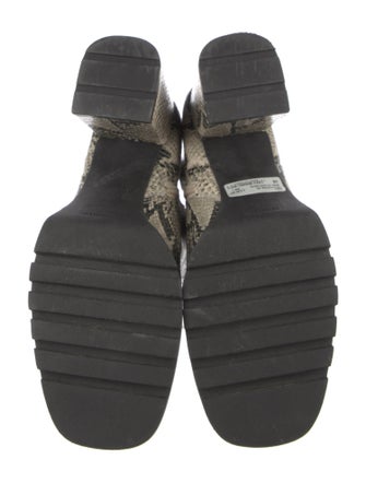 Schutz Snakeskin Animal Print Boots