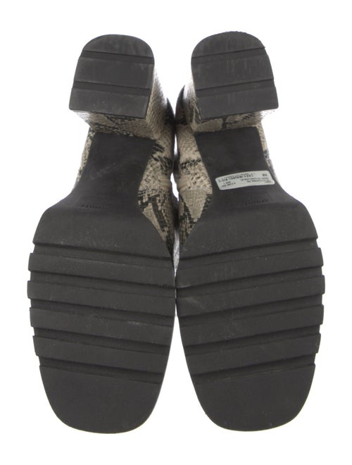 Schutz Snakeskin Animal Print Boots