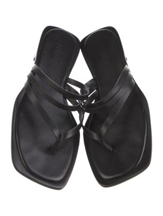 Schutz Leather Slides